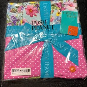 Posh Peanut Hadley and Pink Peony Polka Dot Patoo Blanket and Lovey Set